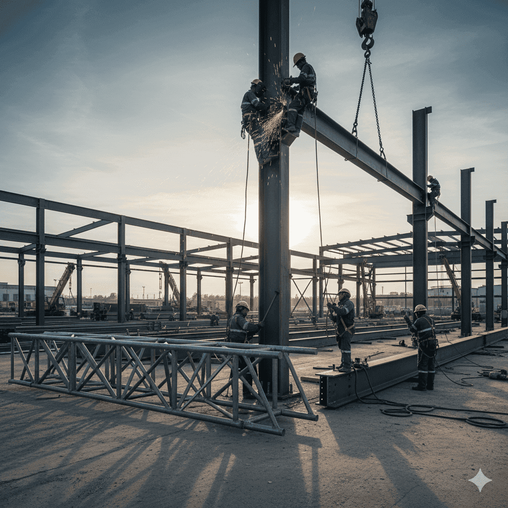 Structural Steel Fabrication (Trusses, Beams, Columns)