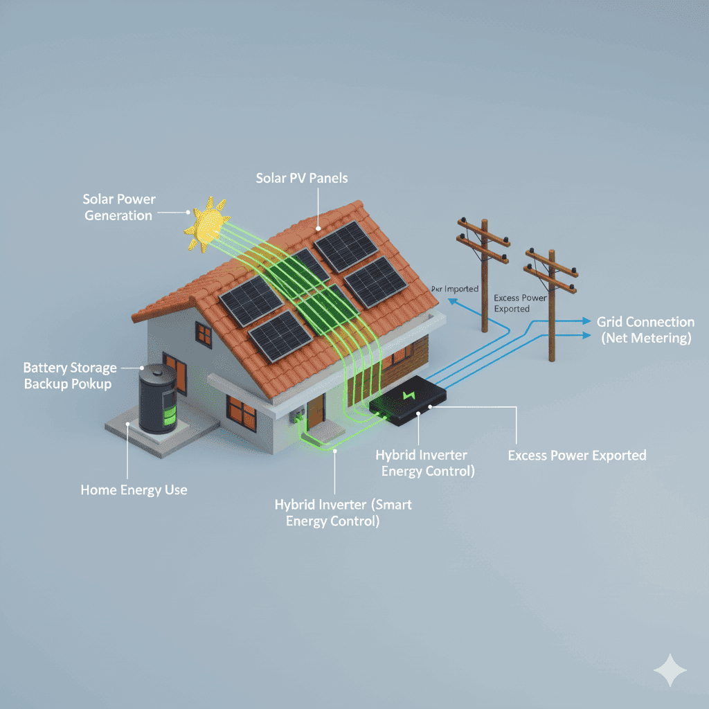 Hybrid Rooftop Solar System